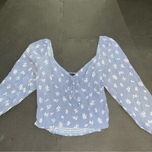 Floral Blue Women's Top
